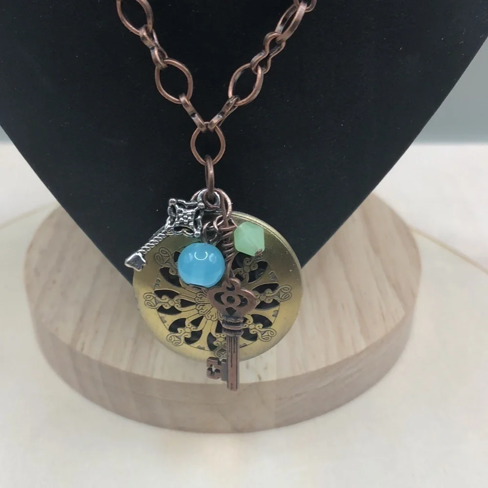 Curated bundle trendy boho style charm necklaces.
